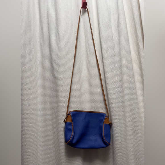 Vintage Esprit crossbody bag blue and leather - Picture 3 of 6